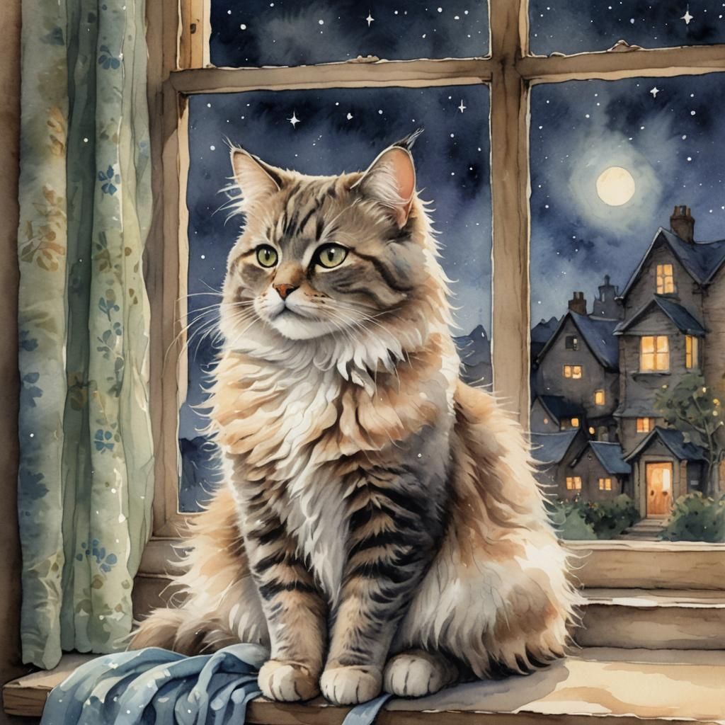Whimsical Cat Art Inspired by Beatrix Potter