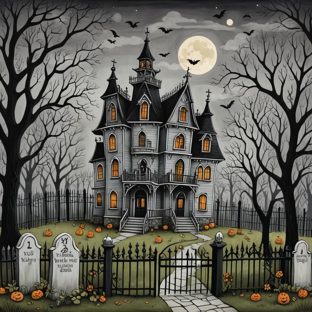 Ethereal Haunted Mansion at Twilight