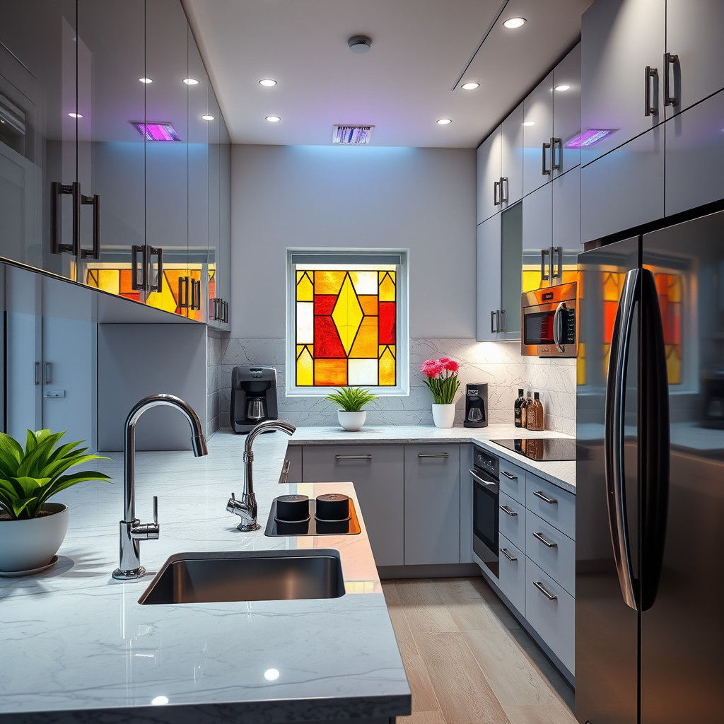 Luxurious Ultra-Modern Kitchen in American Style