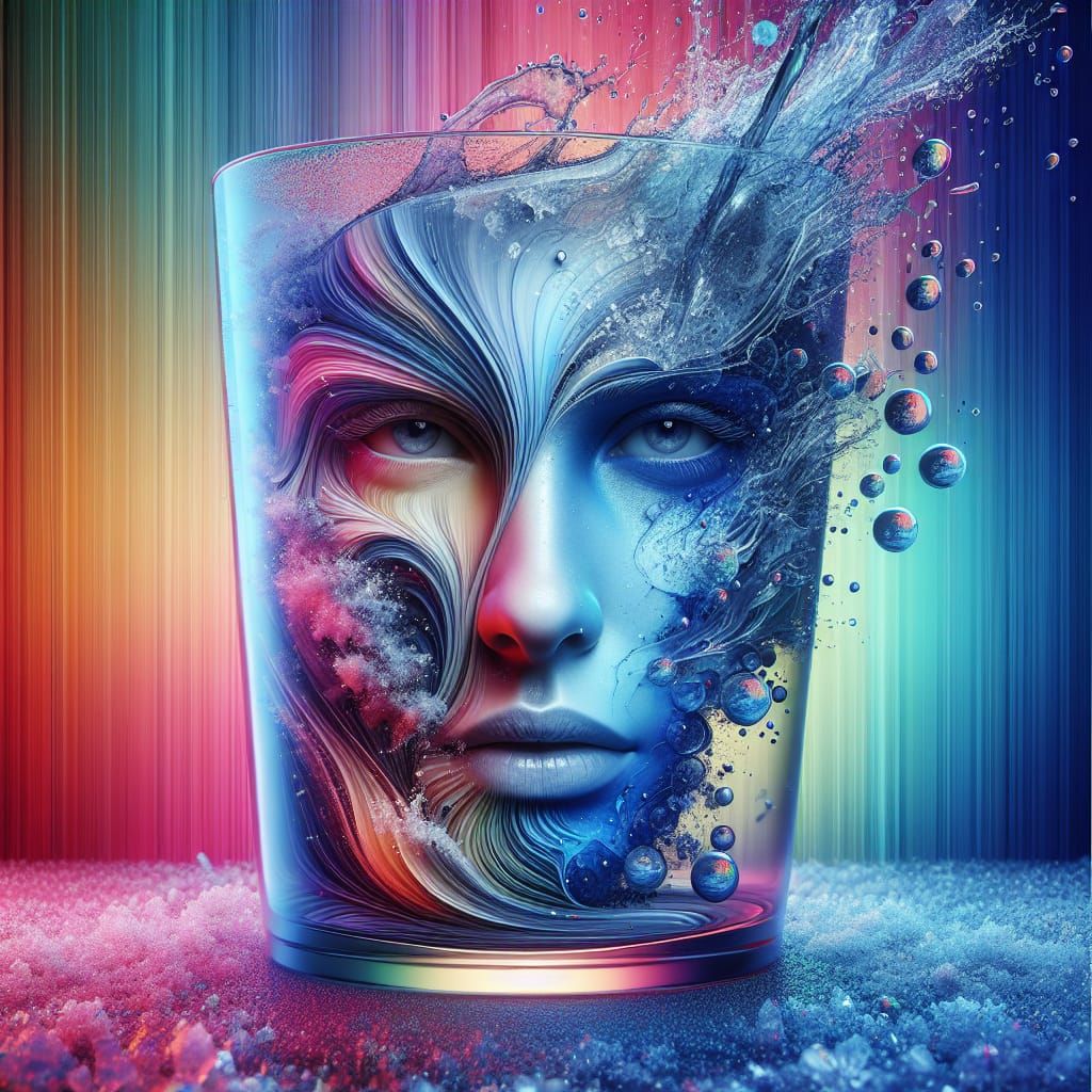 Winter in Glass: Hyperrealistic Concept Art