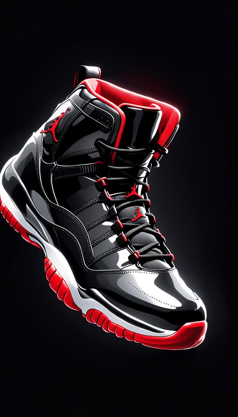 Air Jordan 11 Vector Art in Cartoon Style