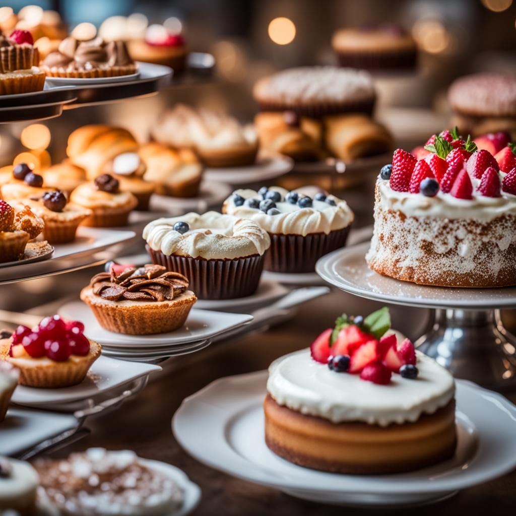 Elegant Desserts in a Delectable Bakery