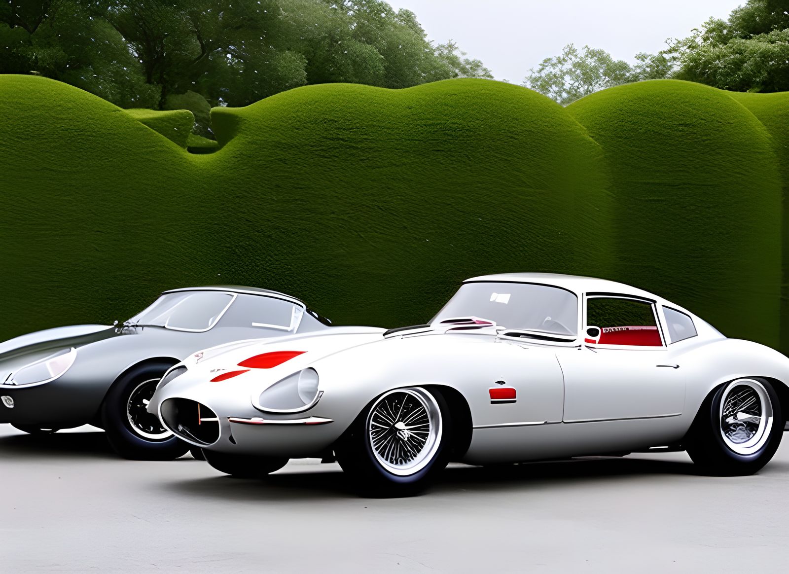 Classic Sports Cars Race in Hyperrealistic Detail