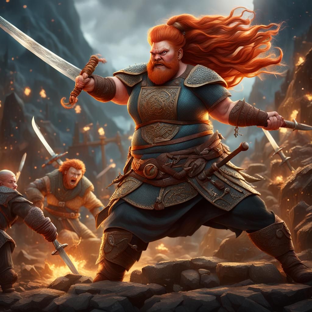 Viking Women Clash: A Body Positive Fantasy Art