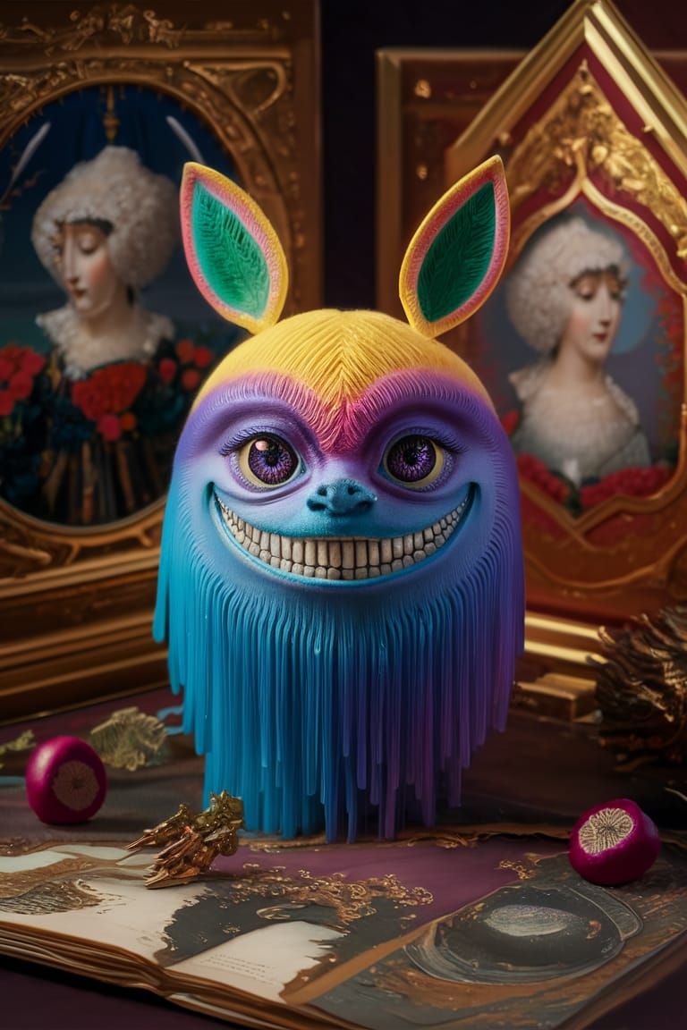 Quilliedpunk Creature with Diastematic Smile in Xanthous Gra...