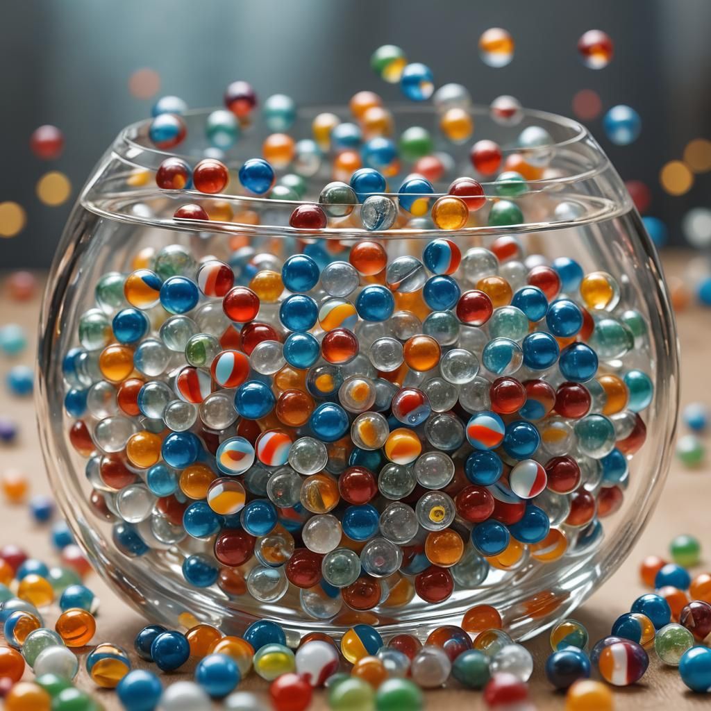 Fishbowl of Catseye Marbles, Professional Photography