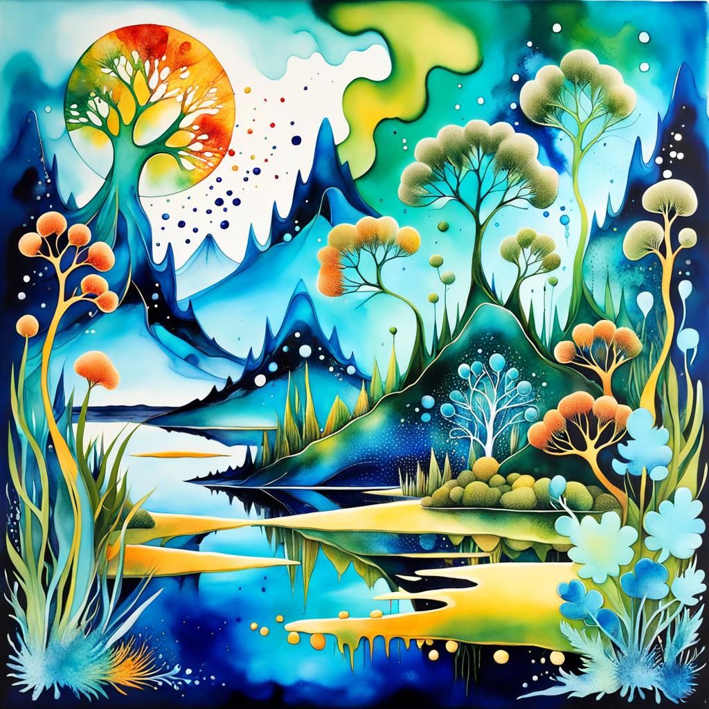 Ethereal Equilibrium of Nature in Abstract Art