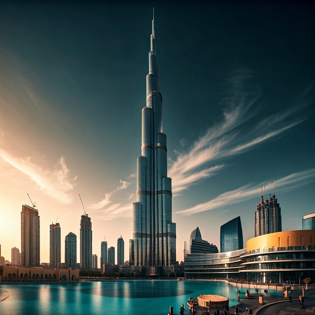 Hyperrealistic Burj Khalifa in Cinematic Style