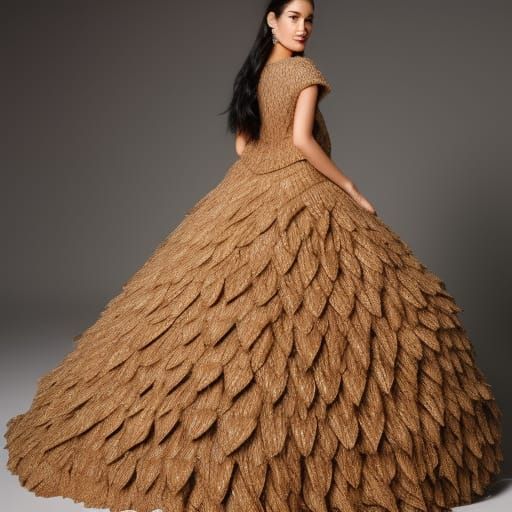 Wooden Shaving Dress: Avant-Garde Fashion