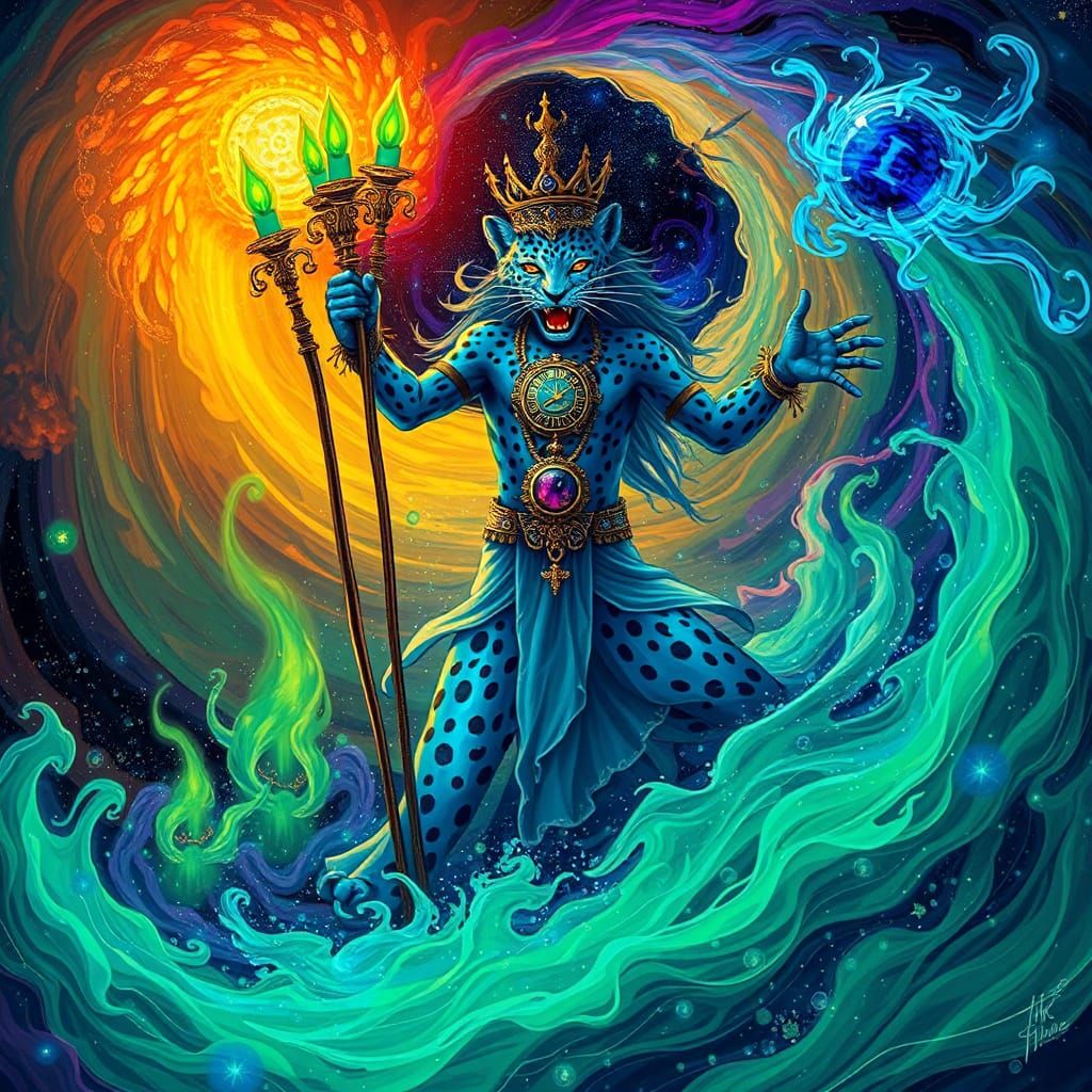 Celestial Shaman: Time as Blue Leopard King