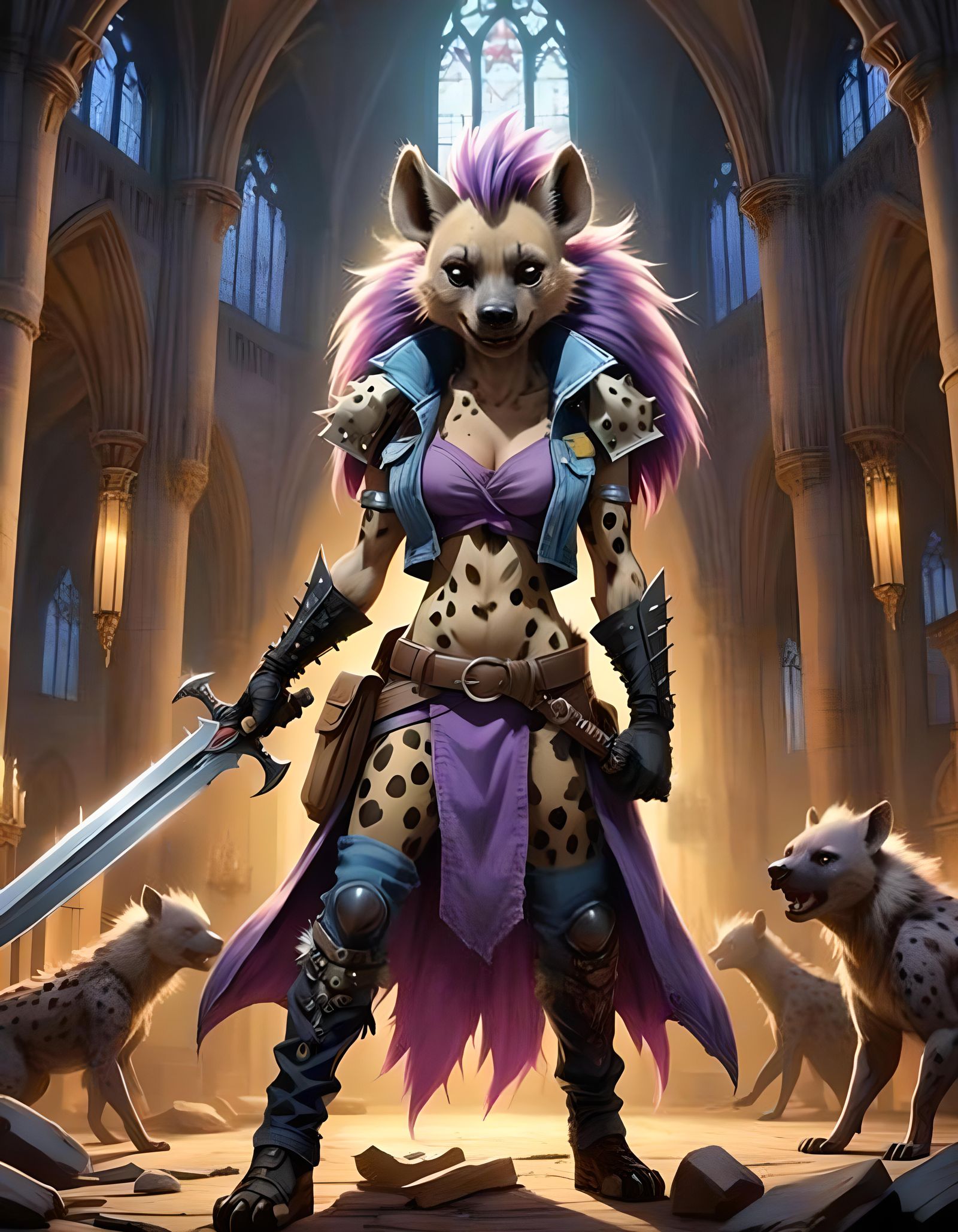 Cursed Cathedral Interior with Epic Columns