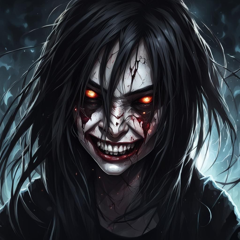 Menacing Horrorcore Portrait of Woman with Claws