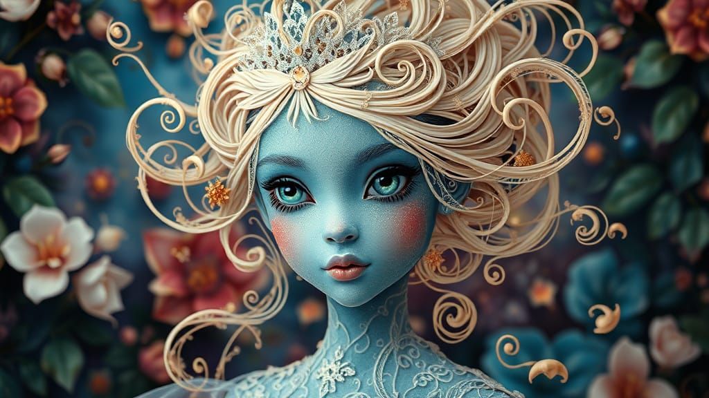 Sugar Icing Princess in Whimsical Fantasy Realm