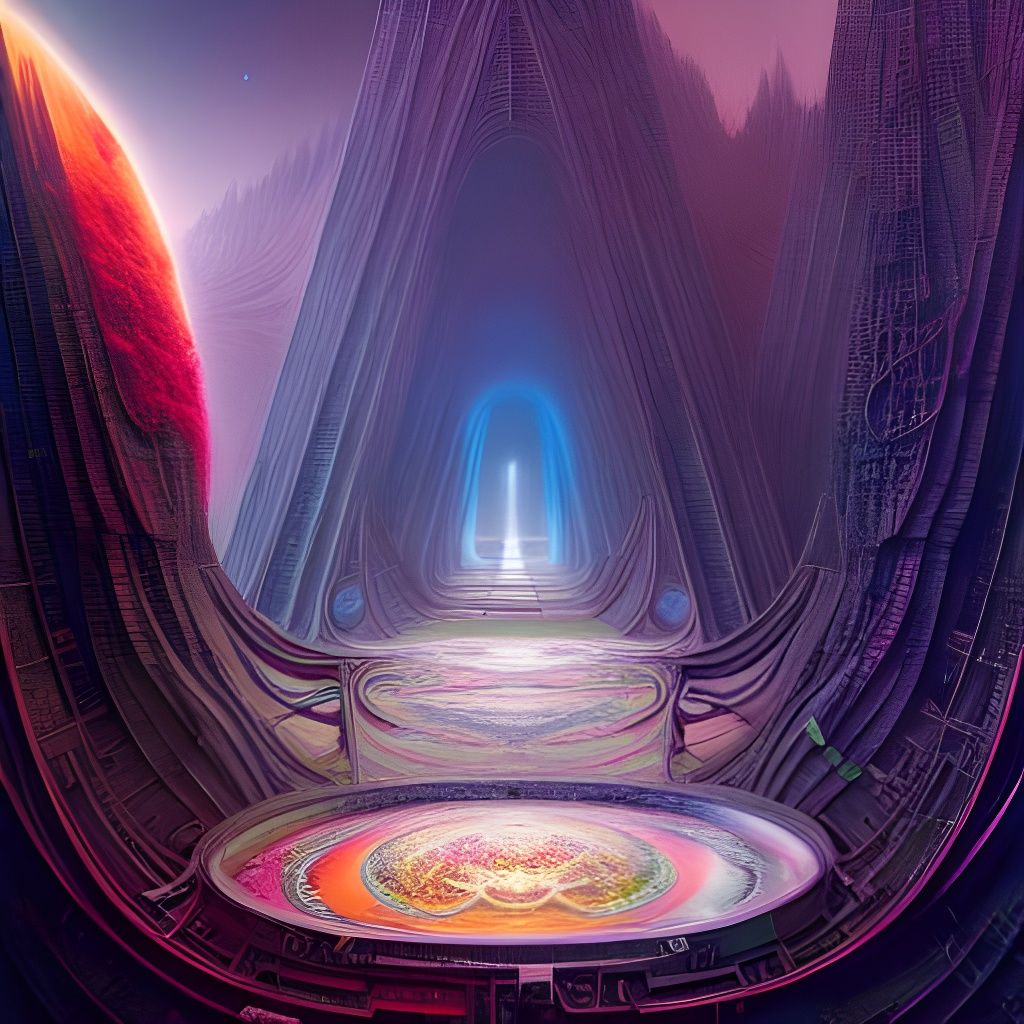 Cosmic Intersecting Timelines: Psychedelic Space Art