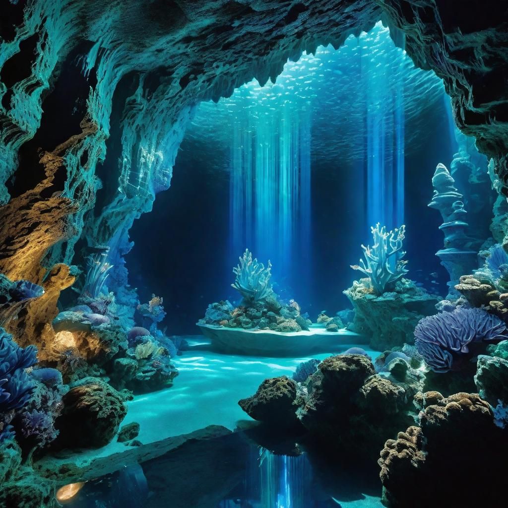 Aquamarine Crystal Grotto: A Fantasy Epic