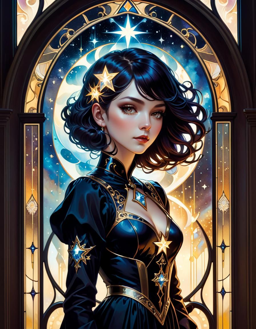 Ornate Art Nouveau Stained Glass Bookmarks