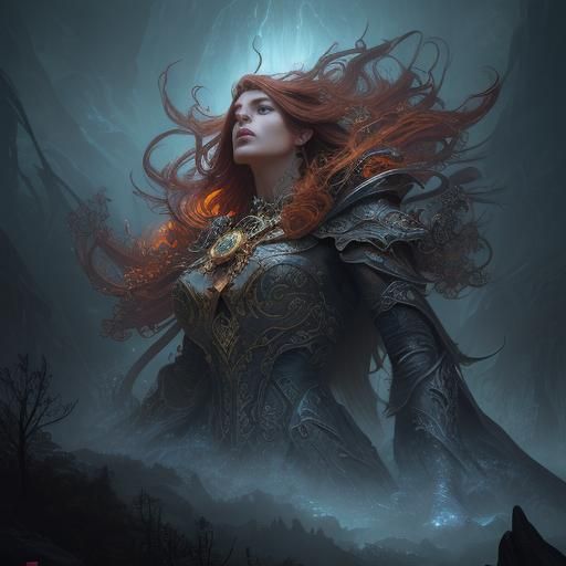 Tree of Life: Woman's Face in Digital Matte Painting