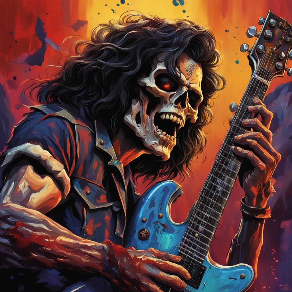 Evil Dead Rock Band Hyperrealistic Concept Art