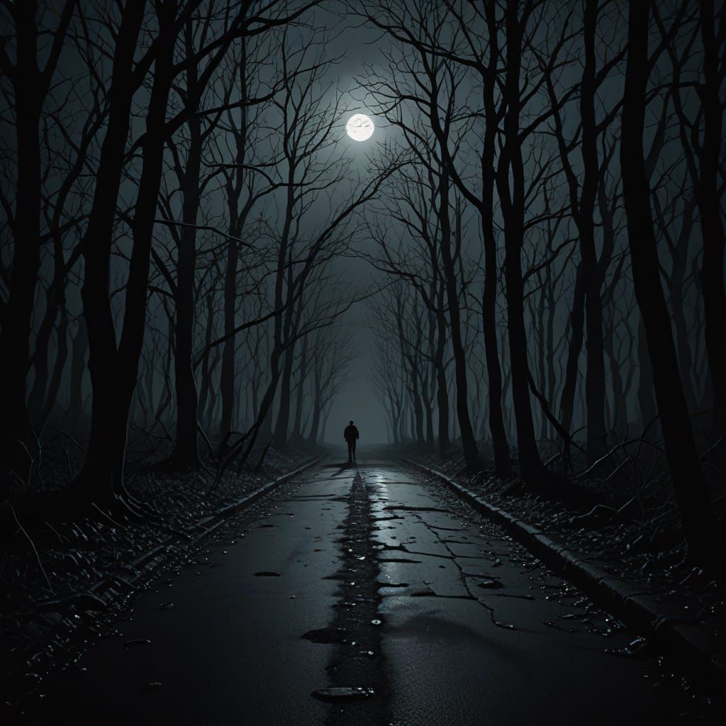 Ethereal Darkness Scene in Moody Atmosphere