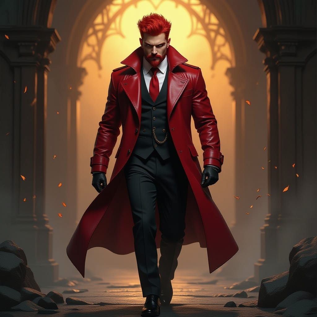 Intense Man in Dark Fantasy Concept Art