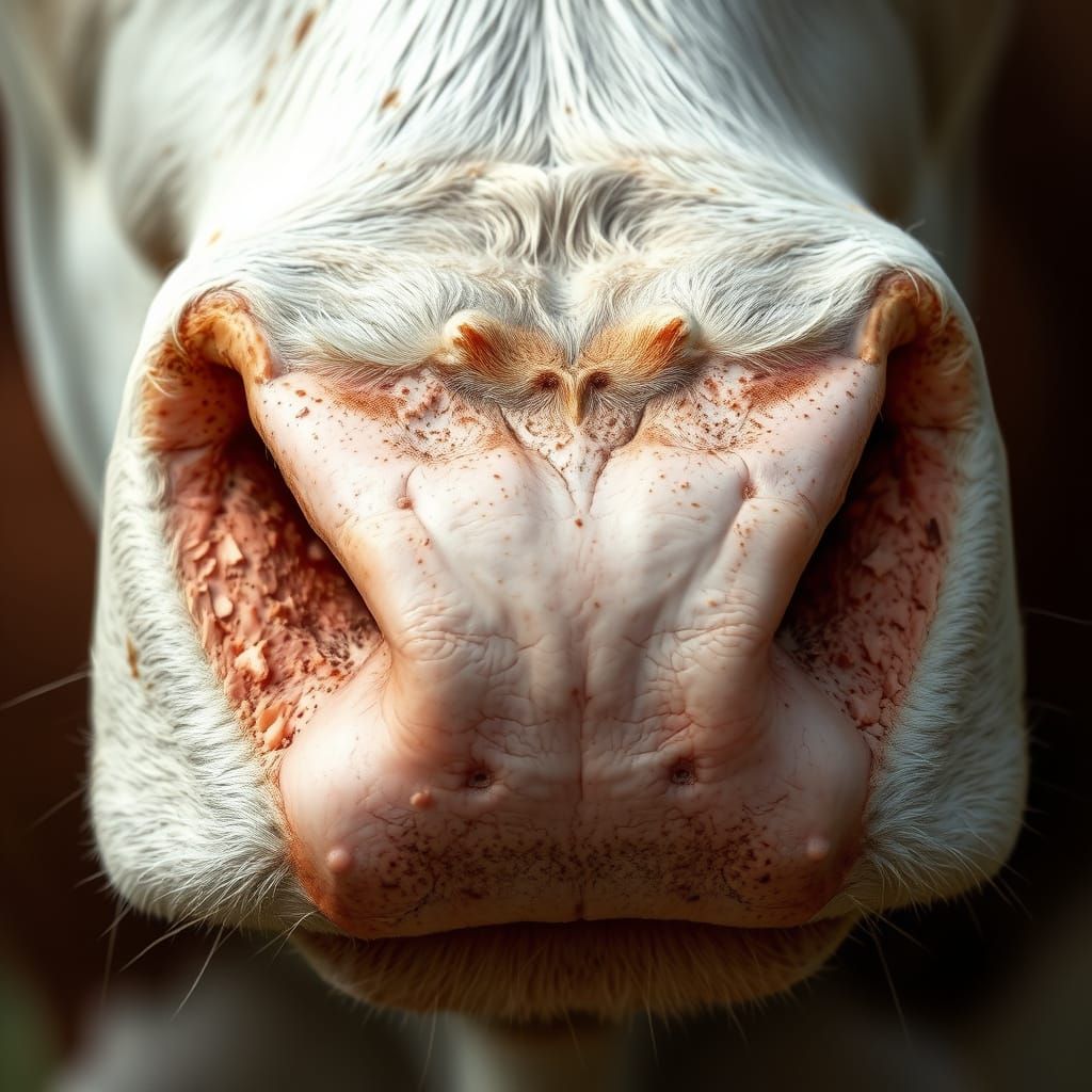 Hyperrealistic Calf Snout Texture