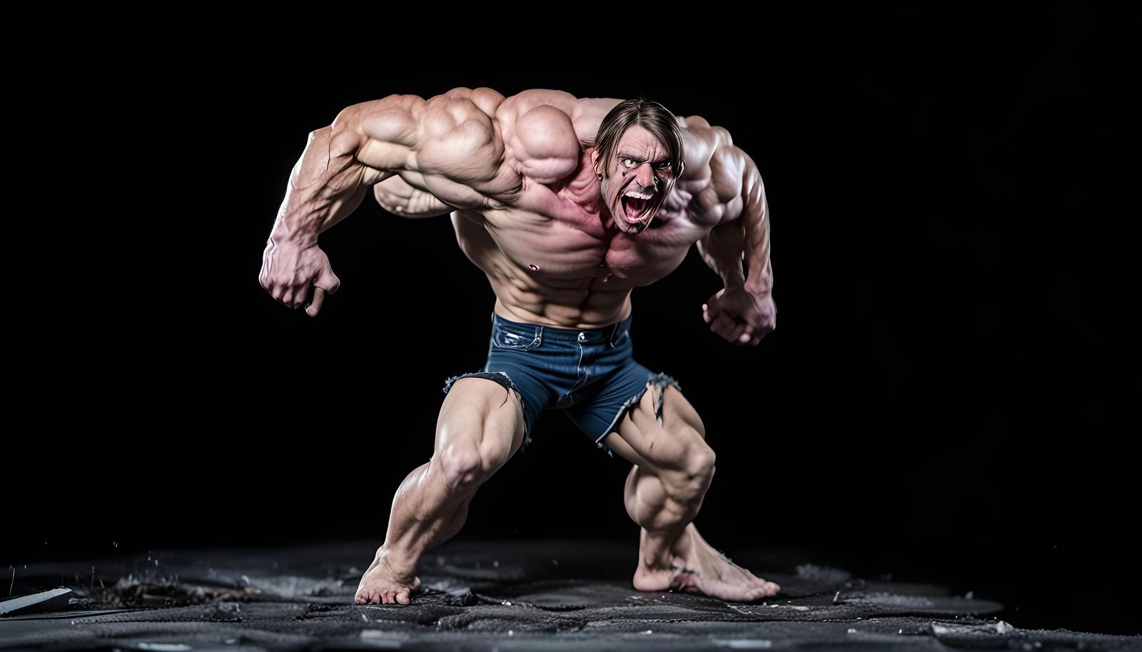 Enraged Mr. Hyde with Ripped Muscles