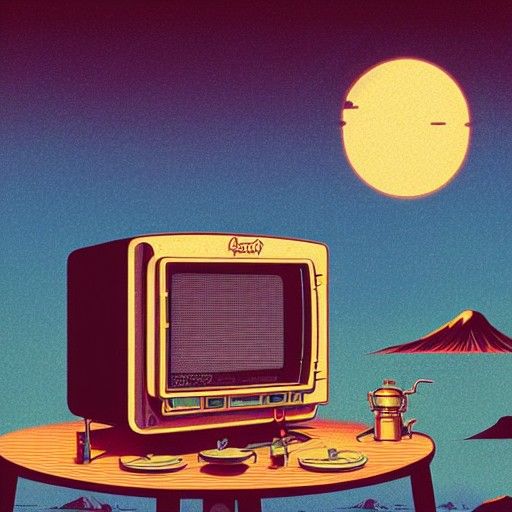 Steampunk Kitchen: Retro Microwave in Digital Art