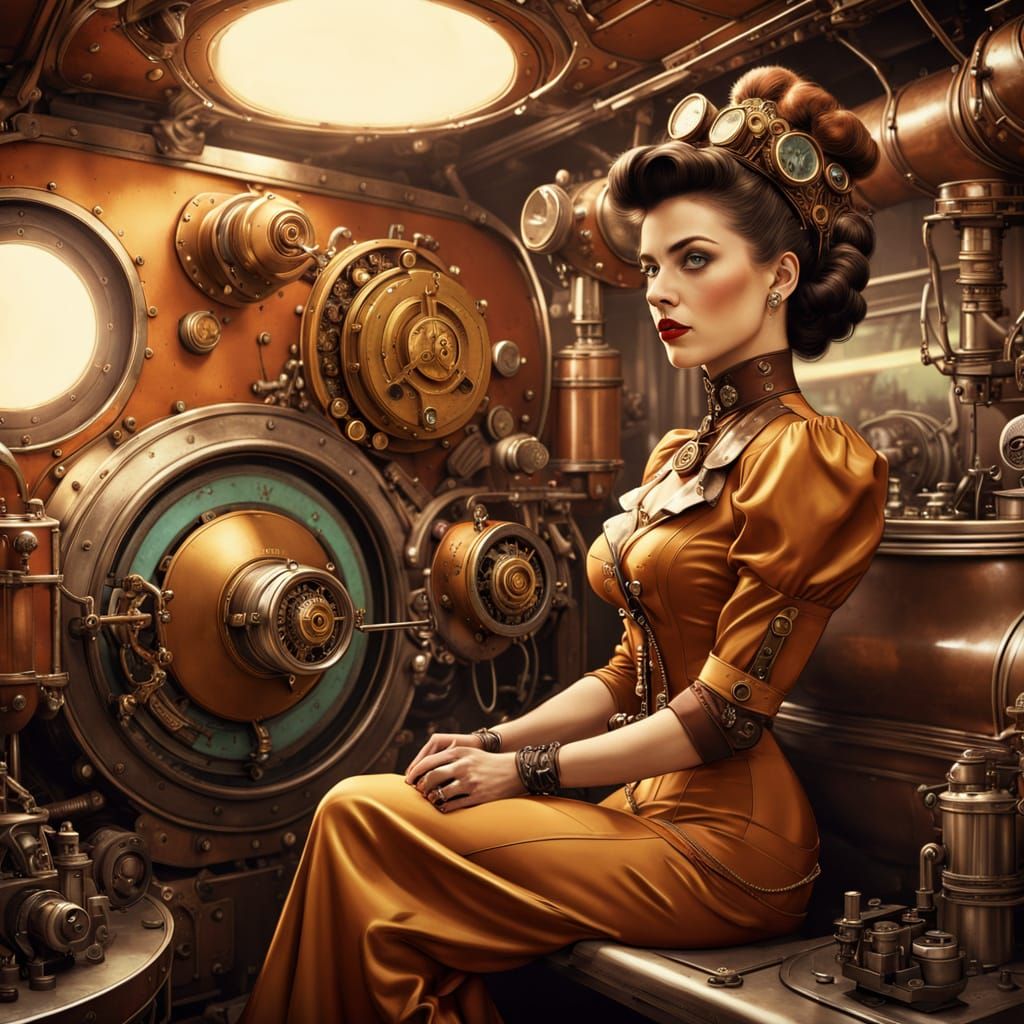 Bearded Film Star in Steampunk Circus Trailer