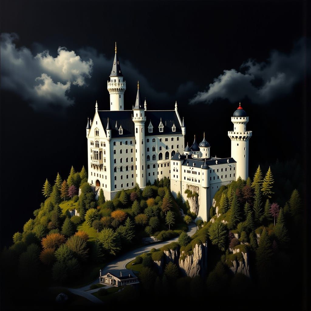 Neuschwanstein Castle: Hyperrealistic Bavarian Landscape