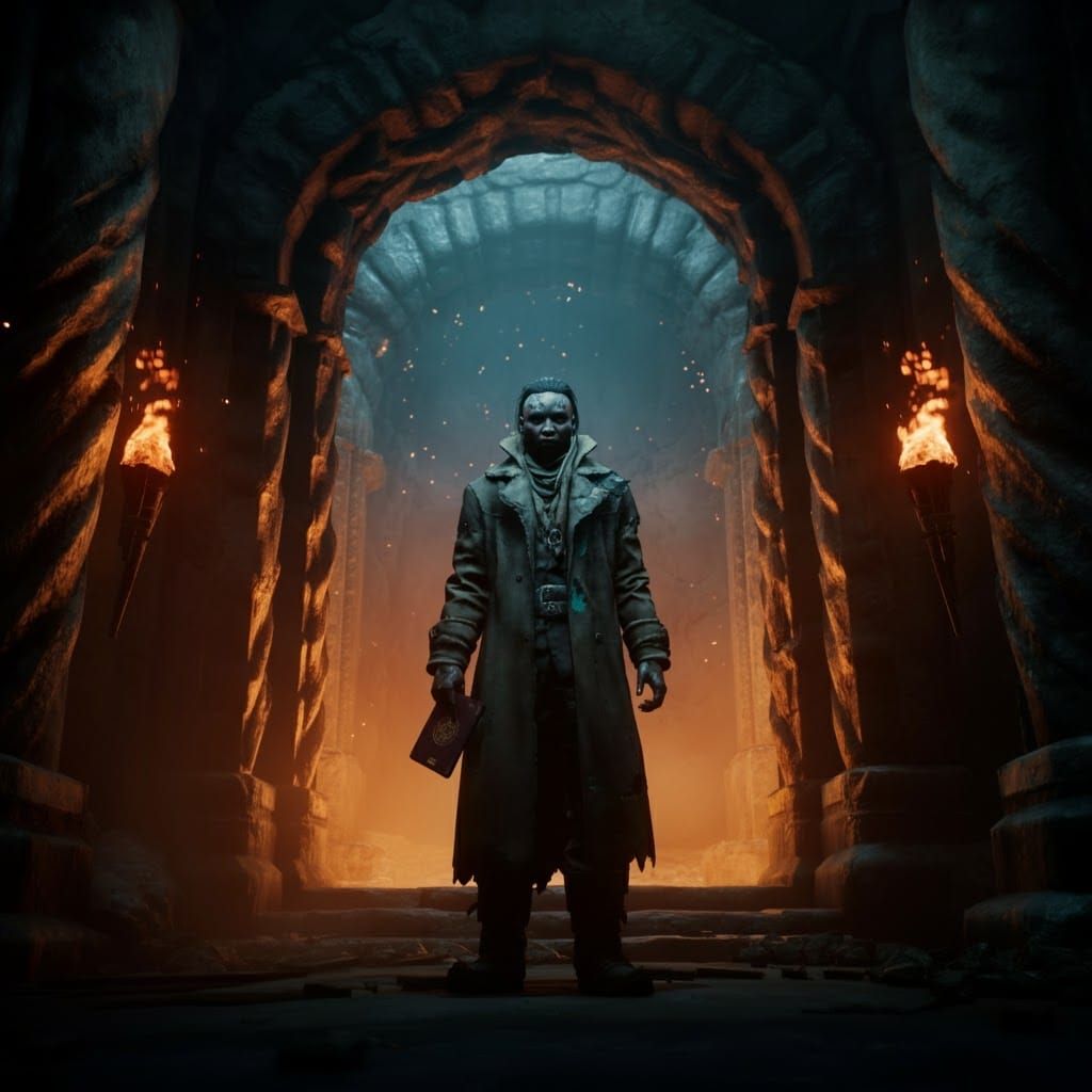 Underworld Entrance: Art Nouveau Fantasy