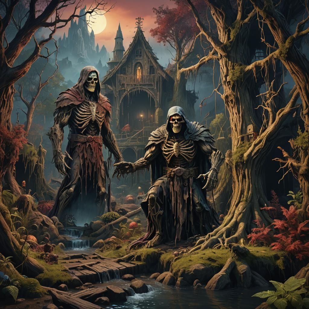 Creepshow in Detailed Matte Painting Style