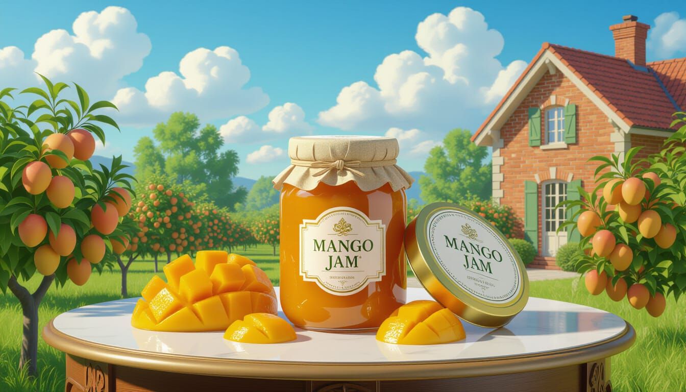 Luxurious Mango Jam Setting on Royal Table