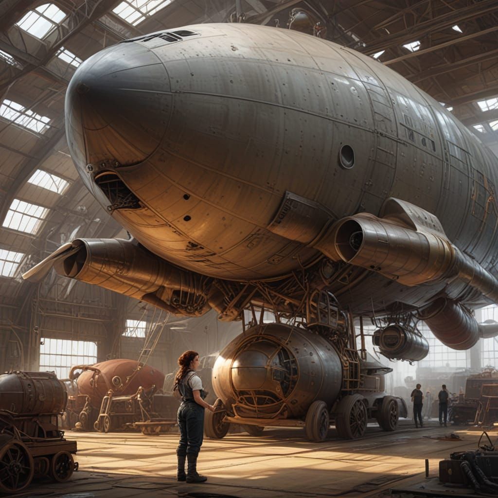 "Did you check the safety valve of the blimp." "No, ma'am." "Men!"