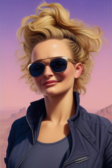 Hyperrealistic Portrait in Desert Army Outpost