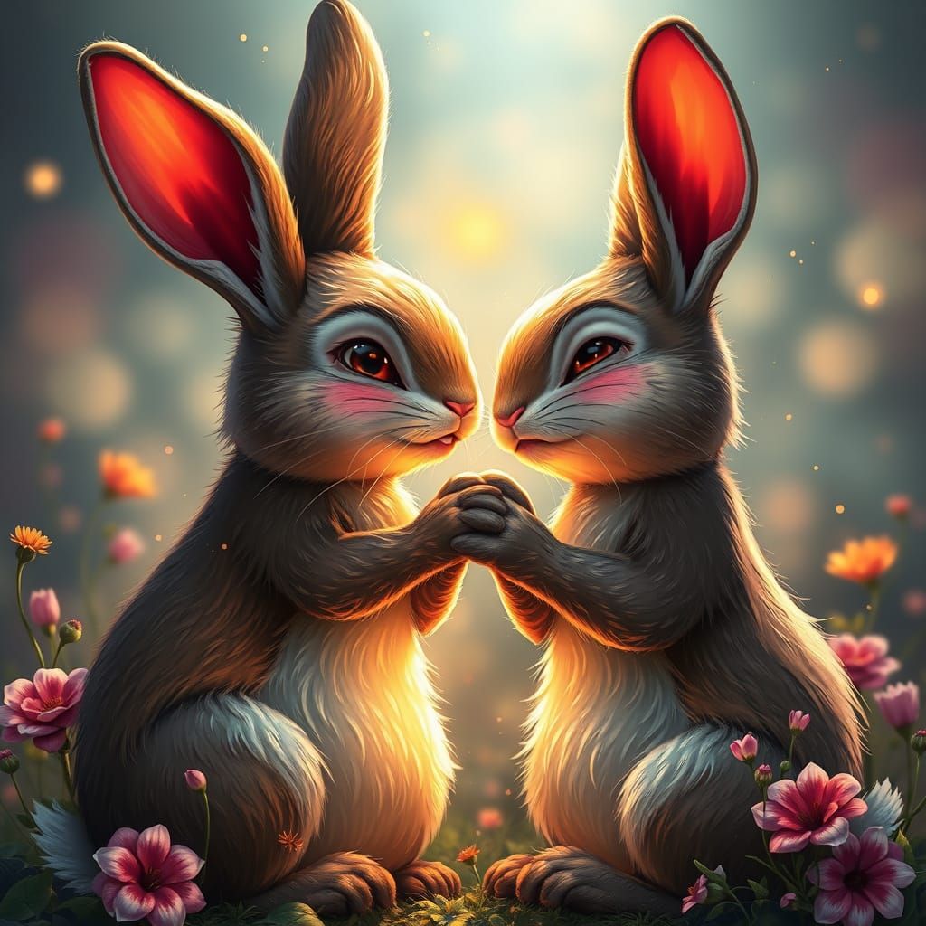 Enchanted Forest Lovers in a Whimsical Matte Painting