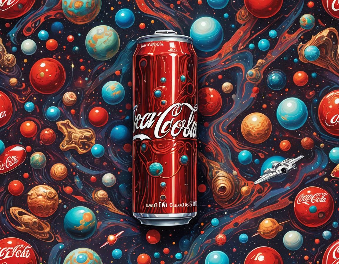 Coca-Cola Can in Space Odyssey Style