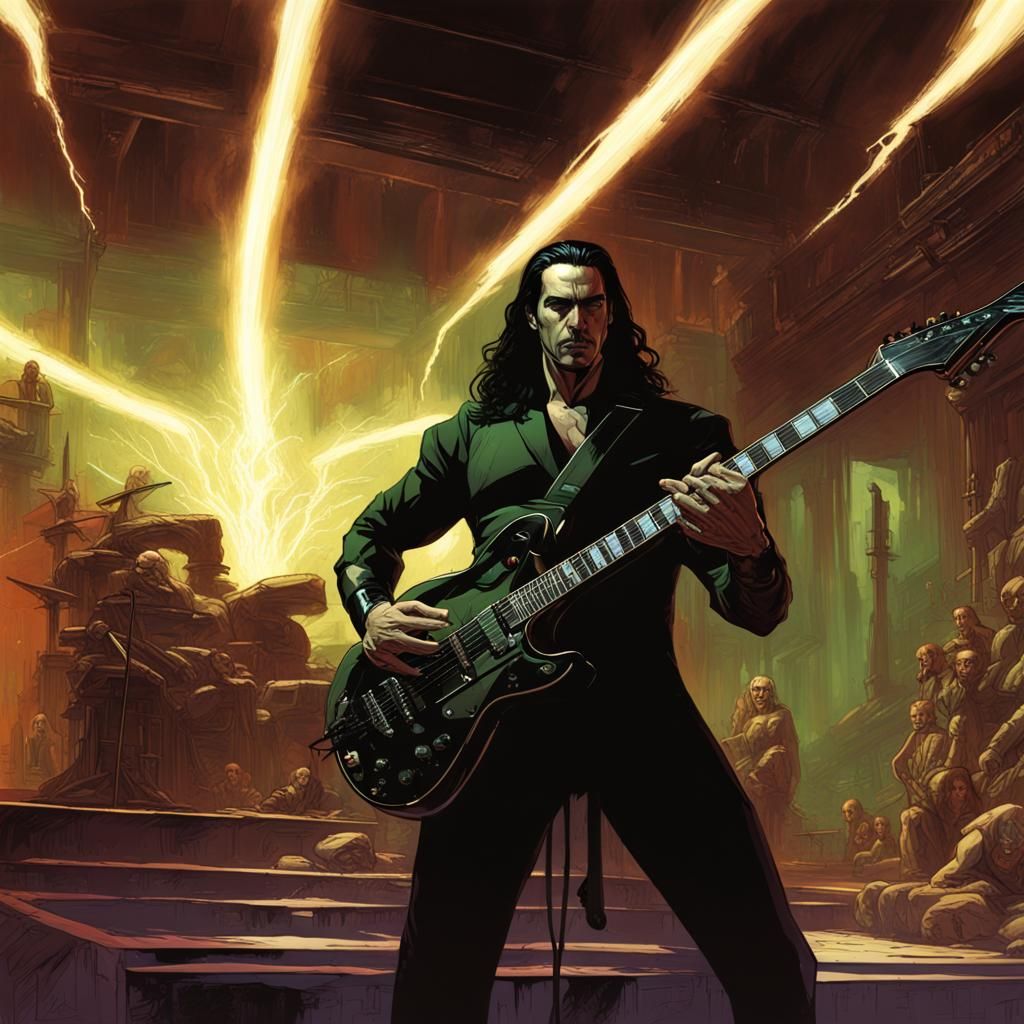 Infernal Concert: Dark Fantasy Art in Syd Mead Style