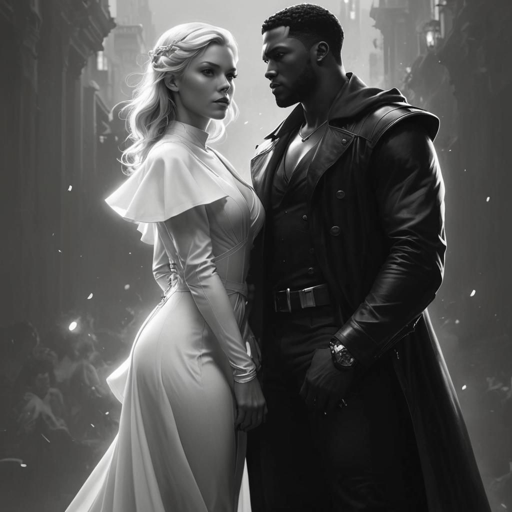 Marvel's Cloak and Dagger: Dynamic Black and White Portrait