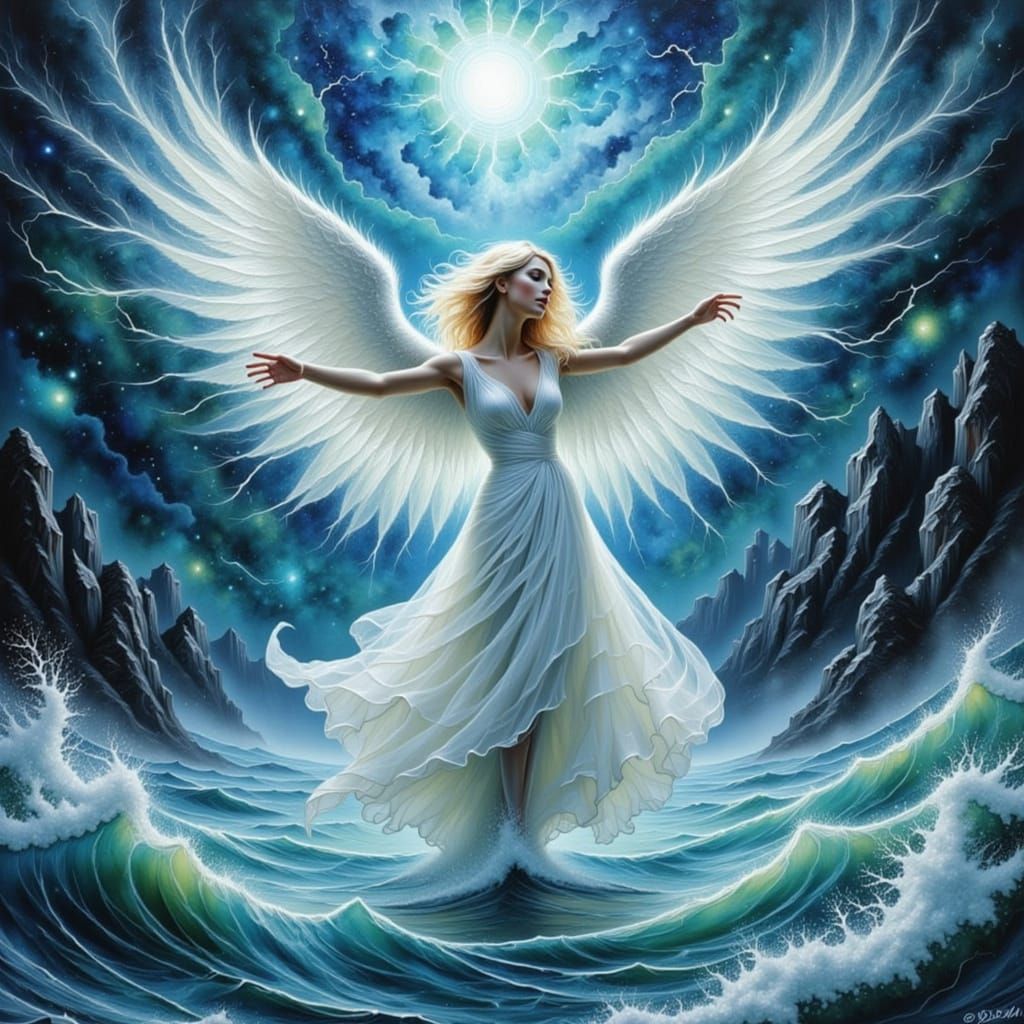 Eye of the Storm: Angel Dancing in Tornado
