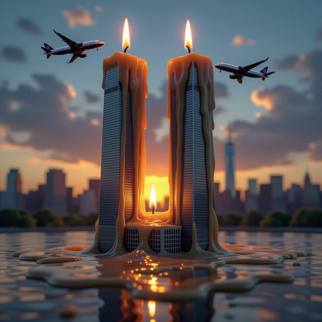 Twin Towers Melt Like Candles in Dramatic 9/11 Memorial