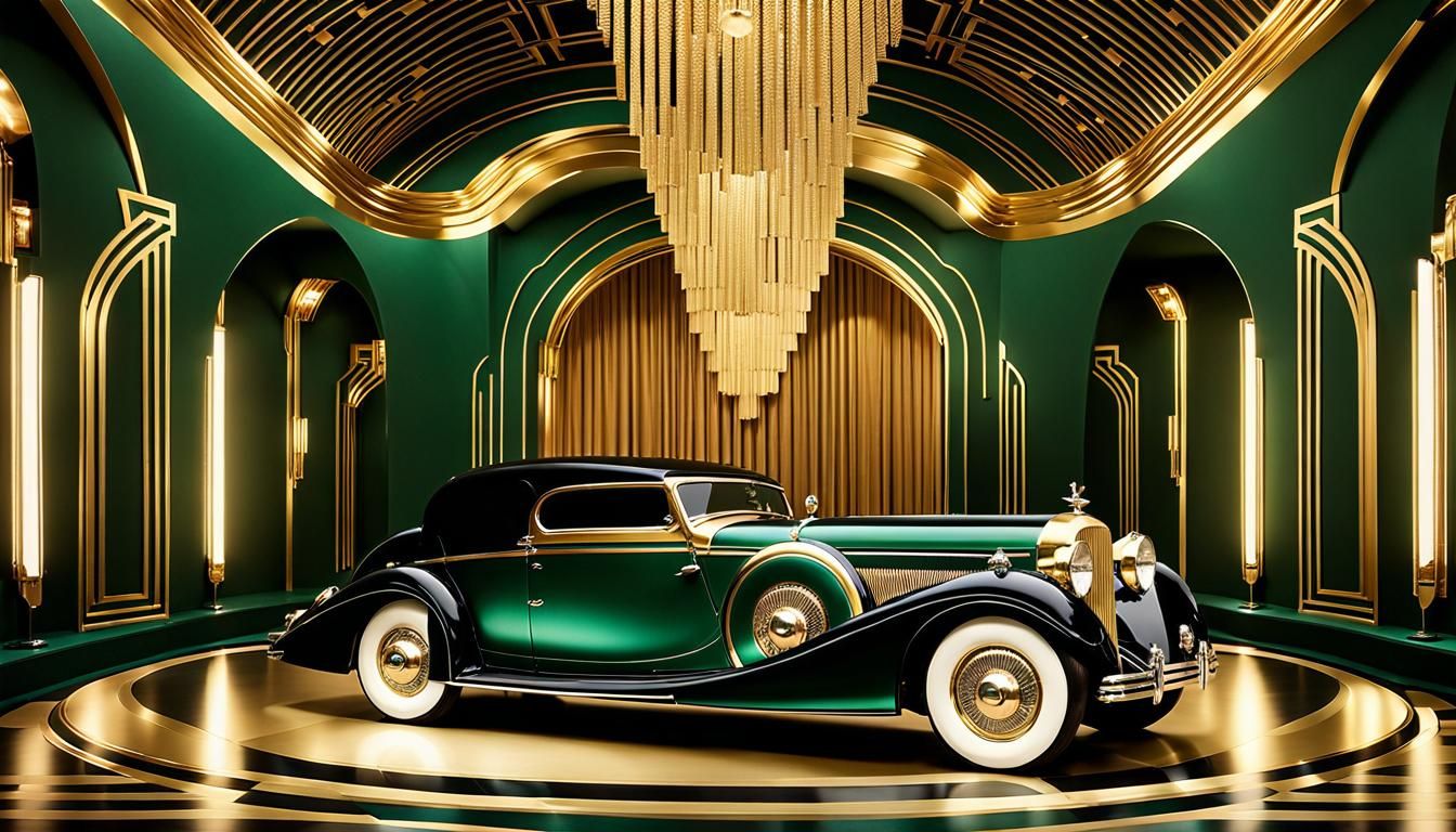 Glamorous Art Deco Car in Luxurious Setting