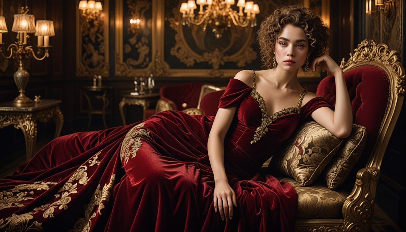 Luxurious Boudoir Beauty in Opulent Style