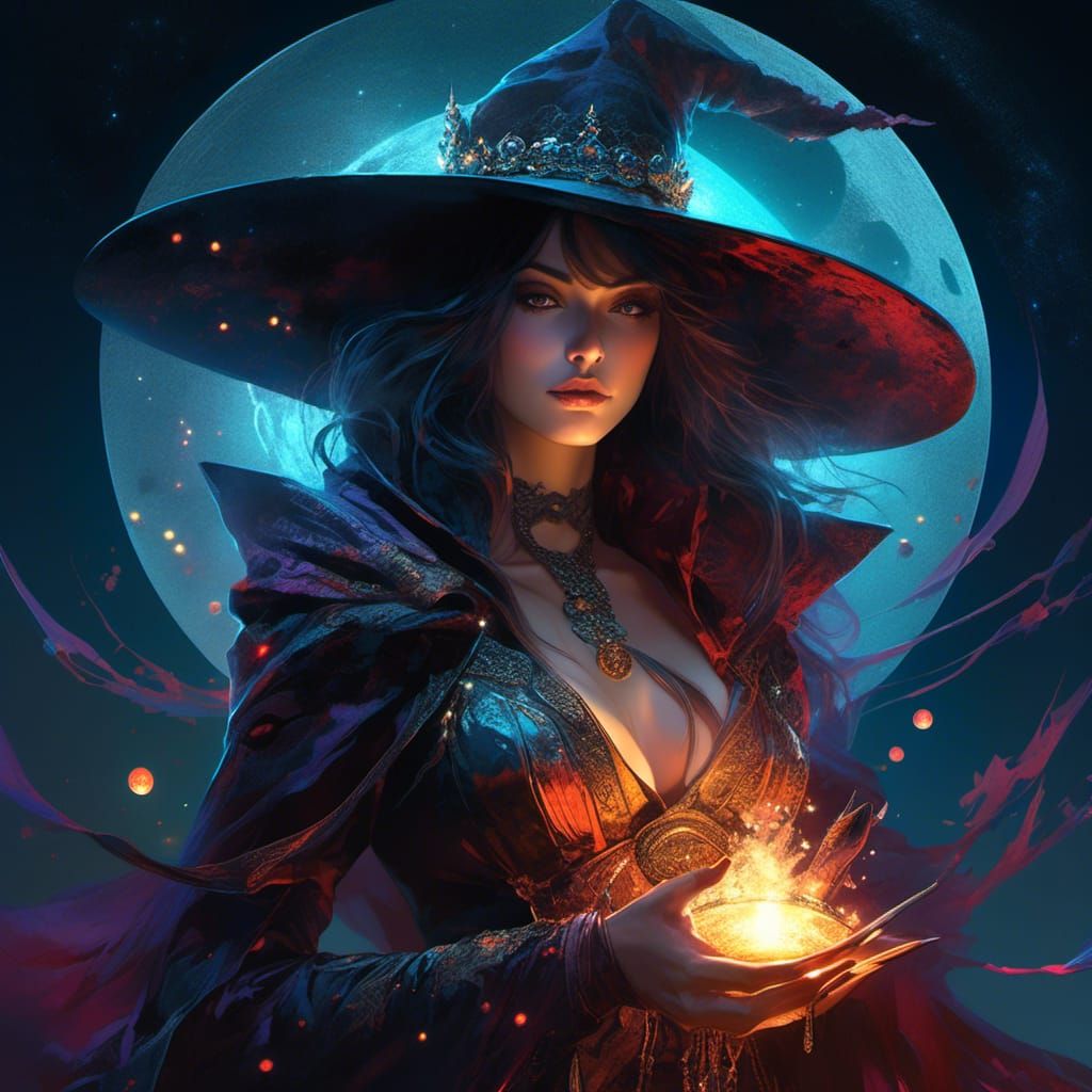 Sinister Assassin Witch with Silver Daggers