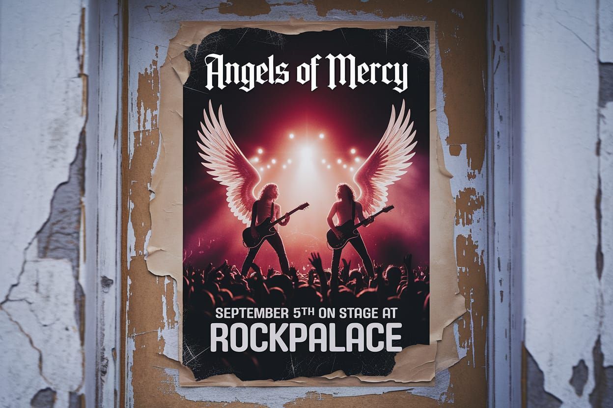 Angels of Mercy Rock Concert Poster