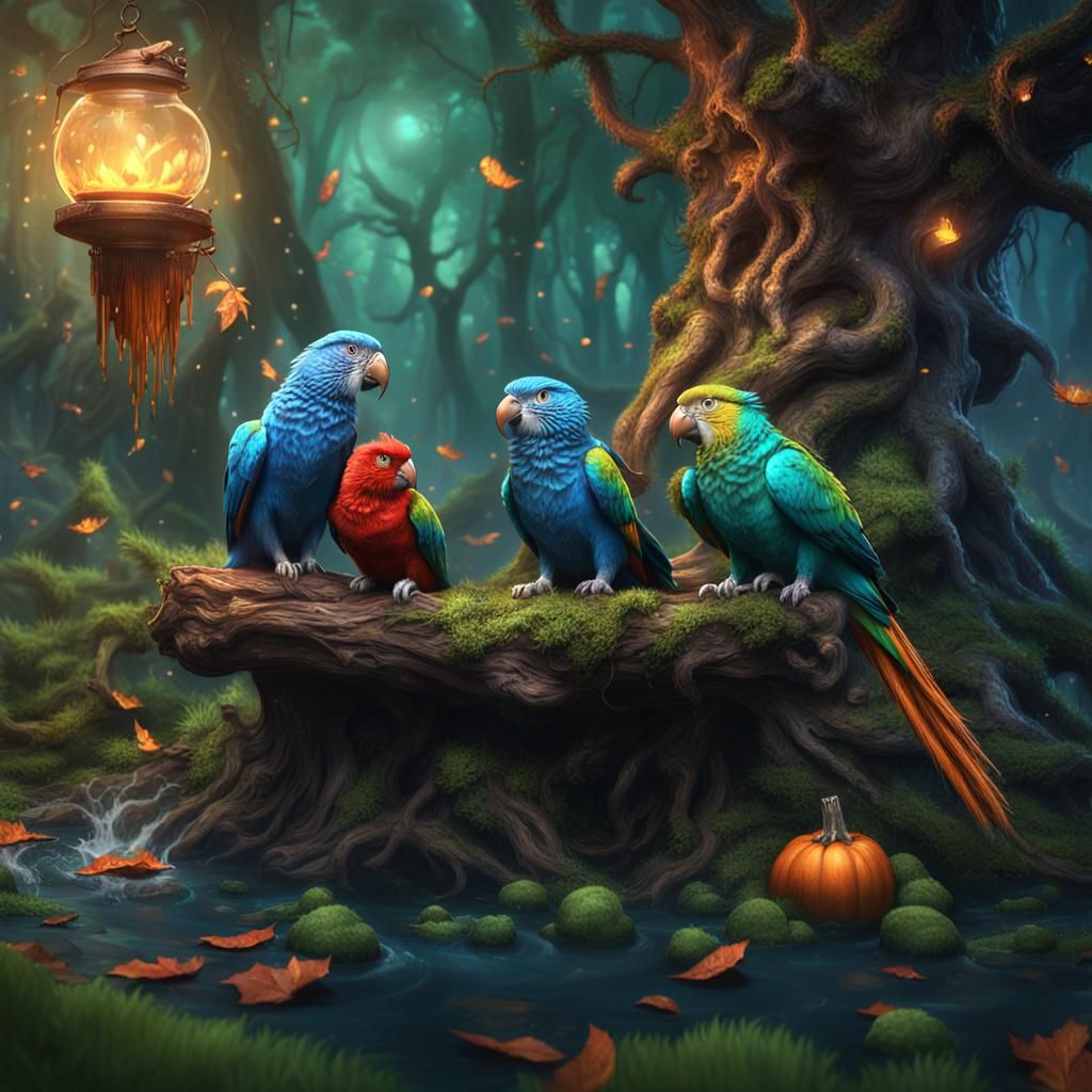 Enchanted Forest: Cat Witches and Parrot Mishaps