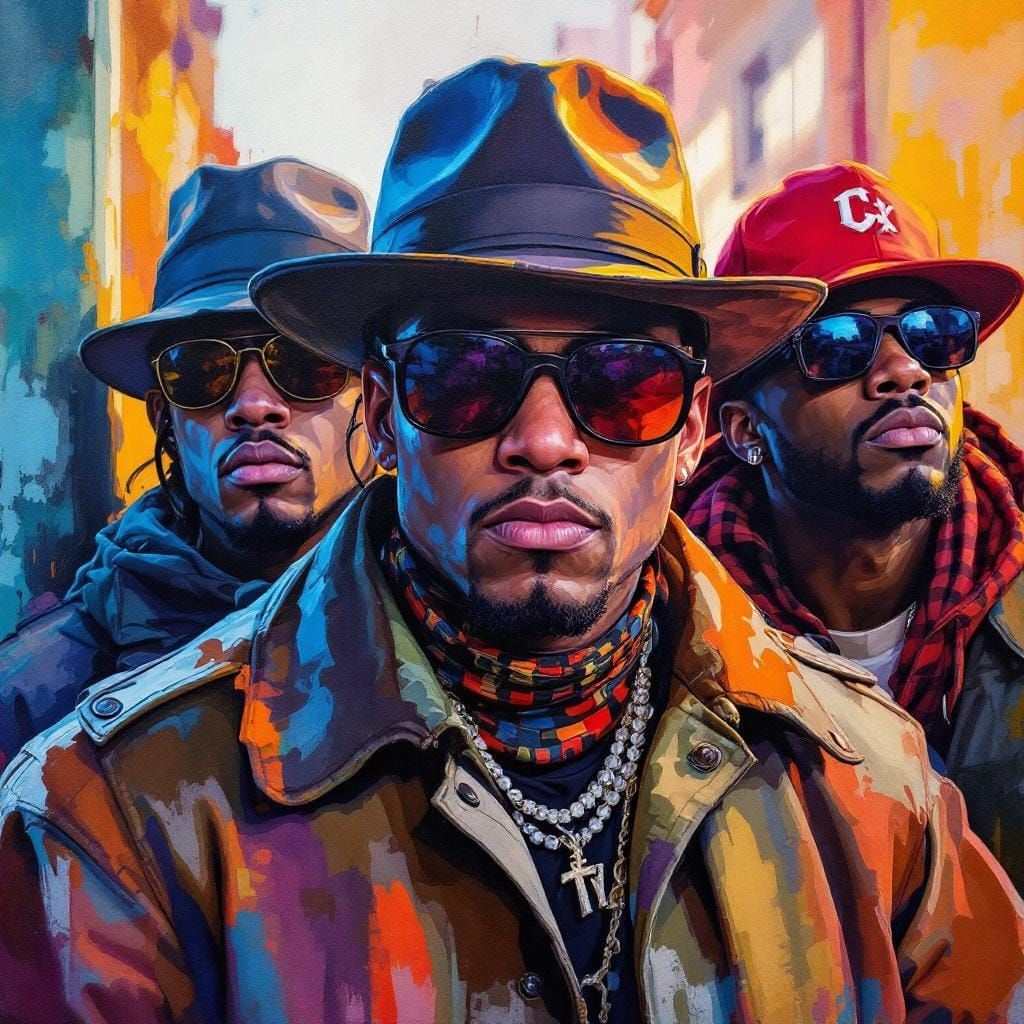 New York Thugs in Gouache Style Photography