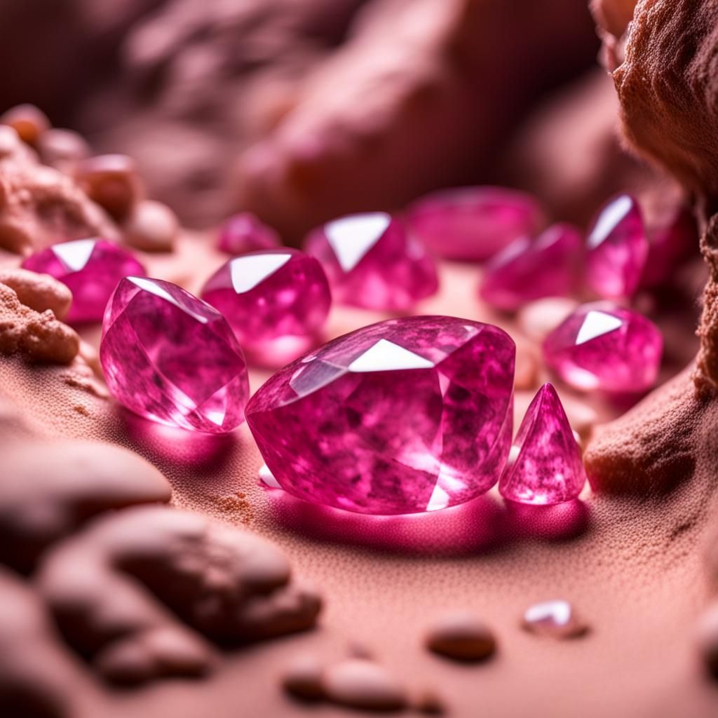 Pink Gems Illuminate Desert Cave