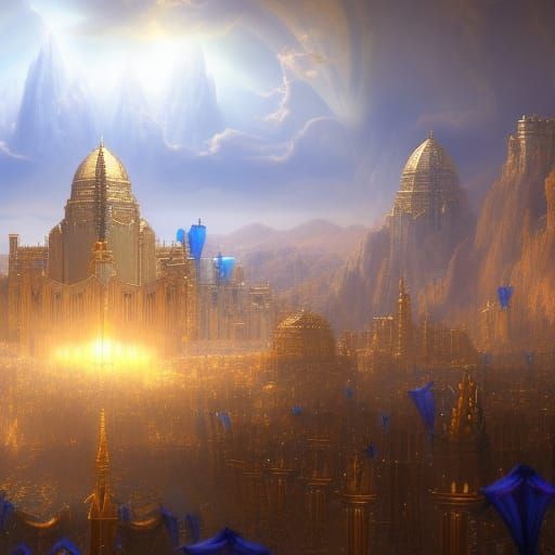 Golden Lion Flag: Detailed Fantasy Concept Art