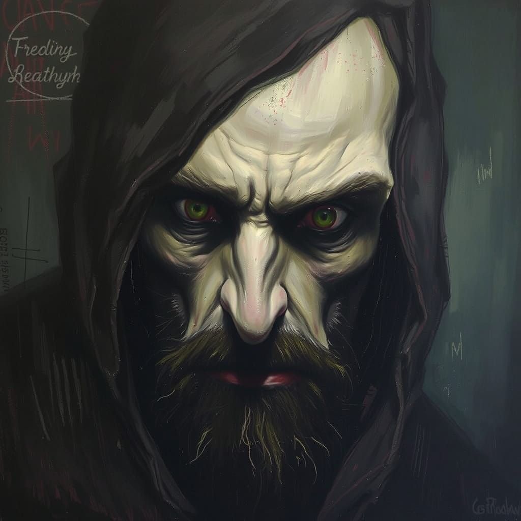 Brooding Figure in Expressionist Horror Style