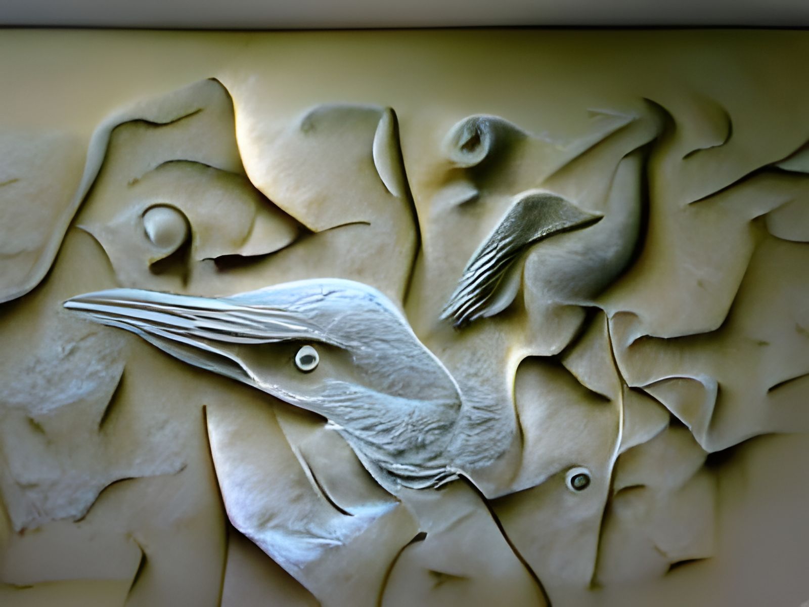 Bird Bas-Relief Sculpture
